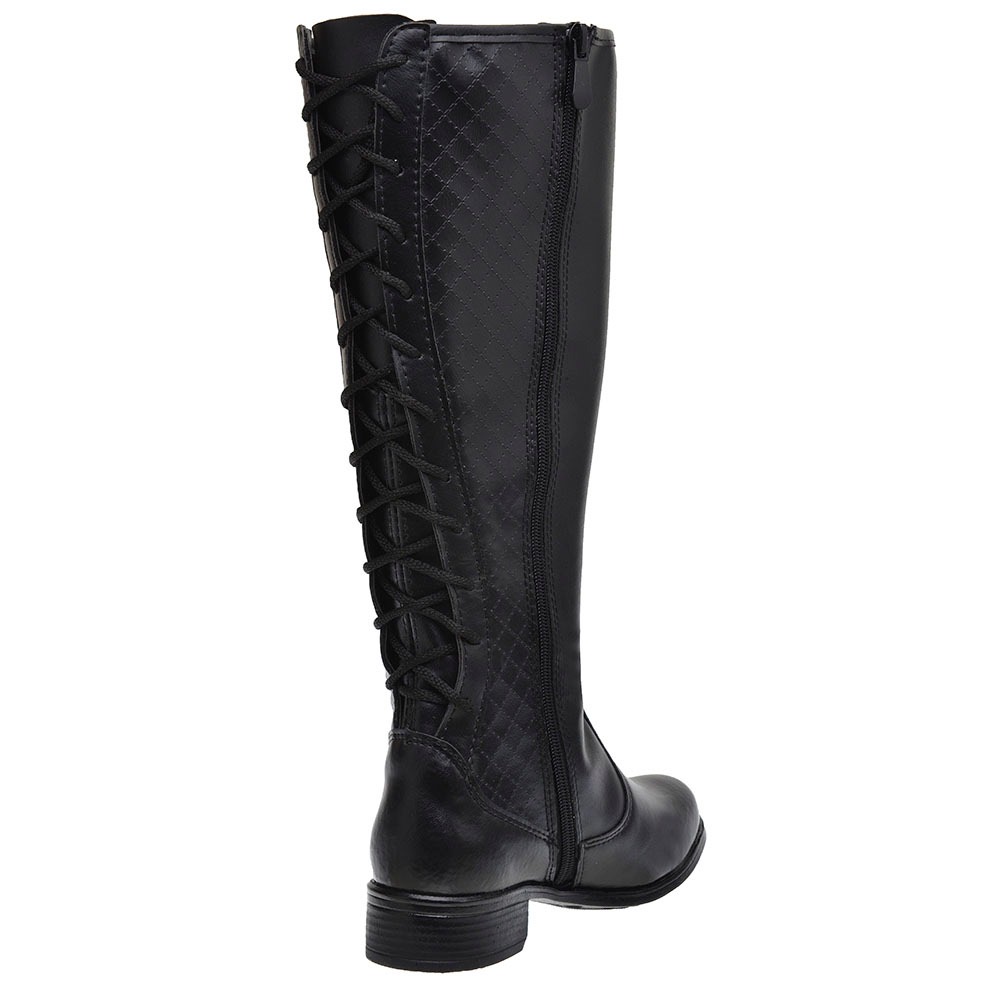 Bota Montaria Autem Originals com Zíper Detalhe em Costura Amarração e Sola Leve Preto 2